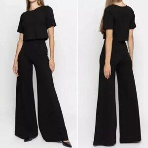 Elegant Black Wide Leg Jumpsuit